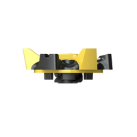 Side angle of the yellow and black Scorpion Stinger Golf Spikes