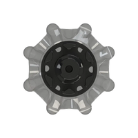 Back angle of the dark gray and black Pulsar Golf Spikes