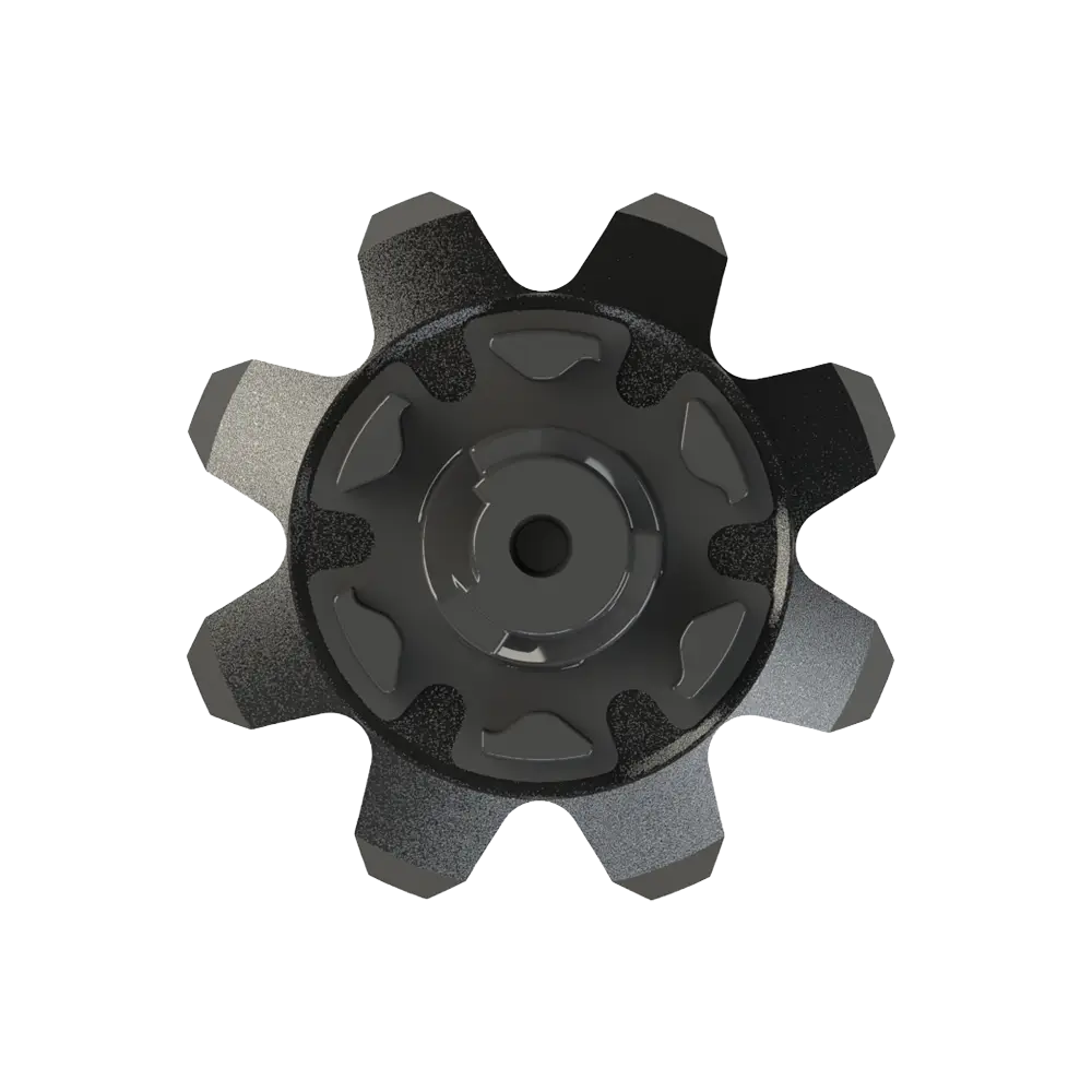Bottom view of Black Widow golf traction spike