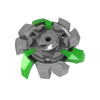 Top view of green and gray Tour Flex Pro golf spike traction device on a white background