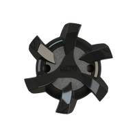 Front side of the black Stealth Golf Spikes