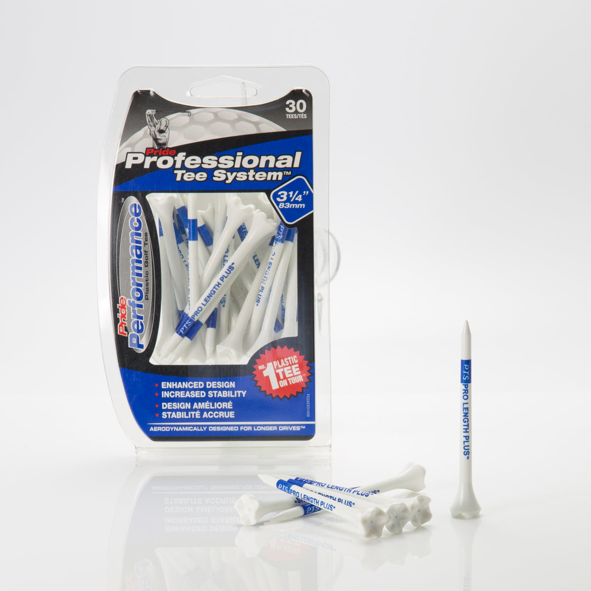 3 1/4" Professional Tee System® (PTS) Pride Performance® Plastic Tees - 30ct