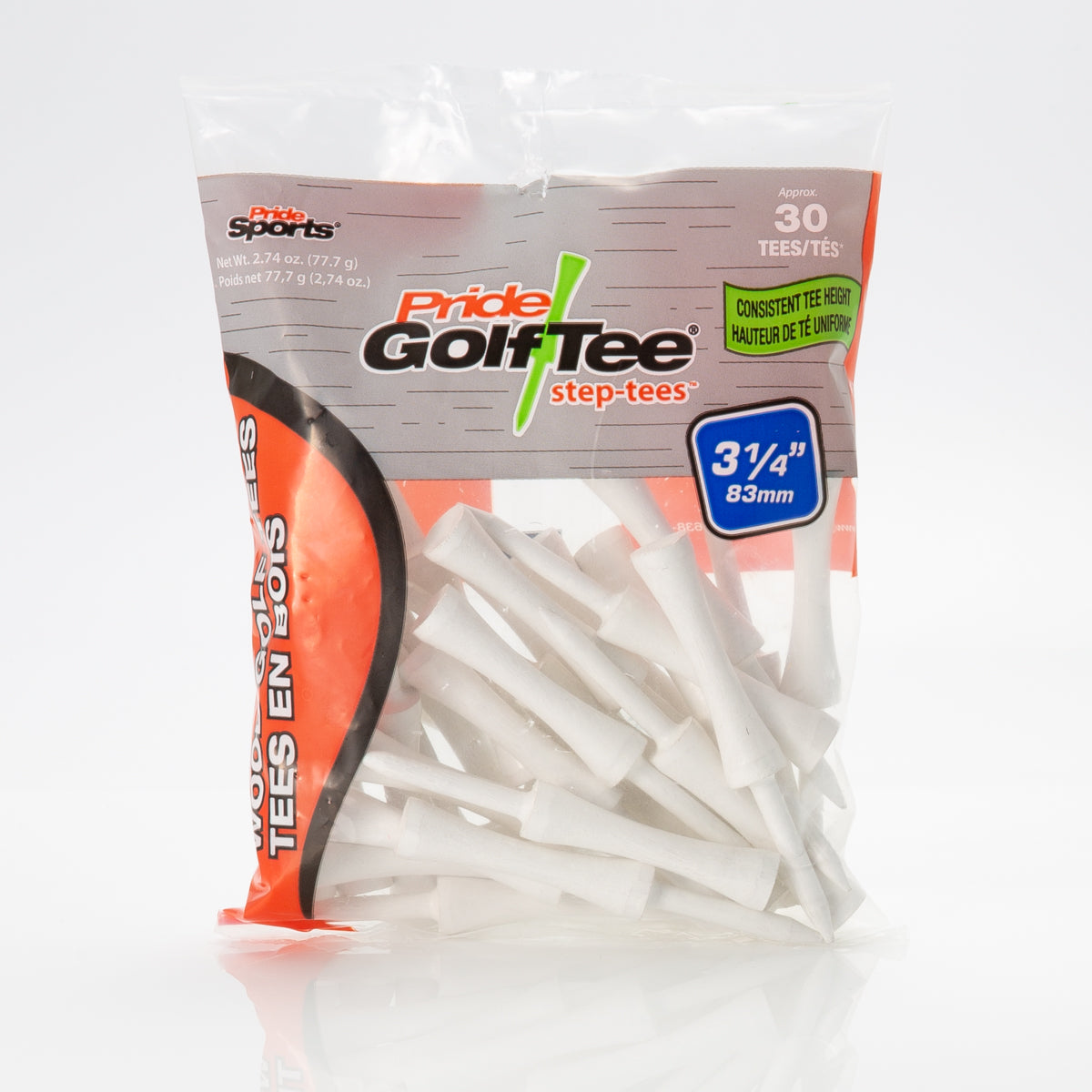 3 1/4" Pride Golf Tee Step Tees - 30ct