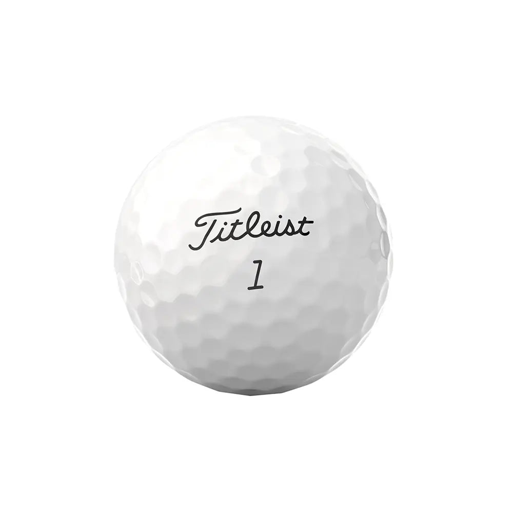 White Titleist Tour Soft golf ball with 'Titleist' branding on a white background