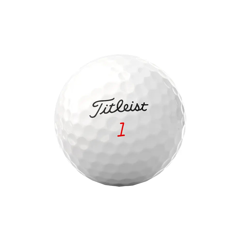 White Titleist TruFeel golf ball with 'Titleist' branding on a white background