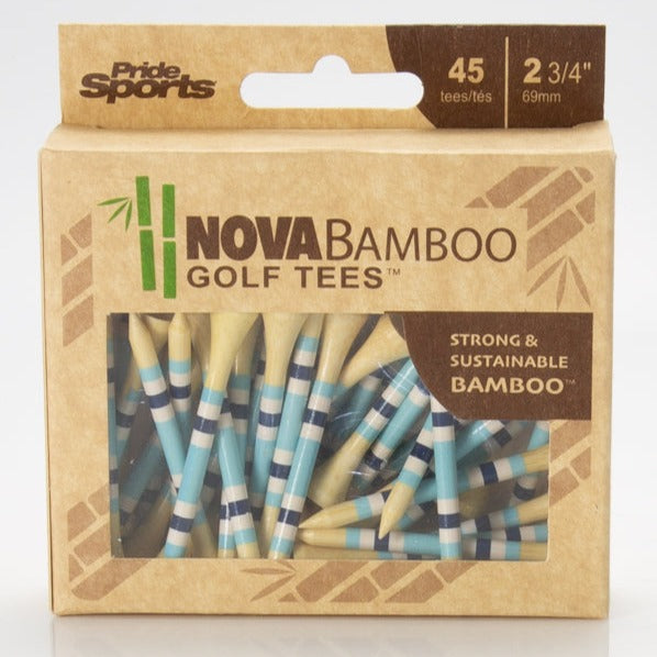 Nova Bamboo Golf Tees™ - Blue / White / Navy