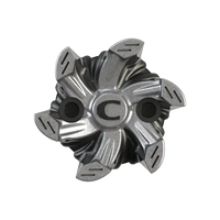 Front angle of silver and black Helix Golf Spike