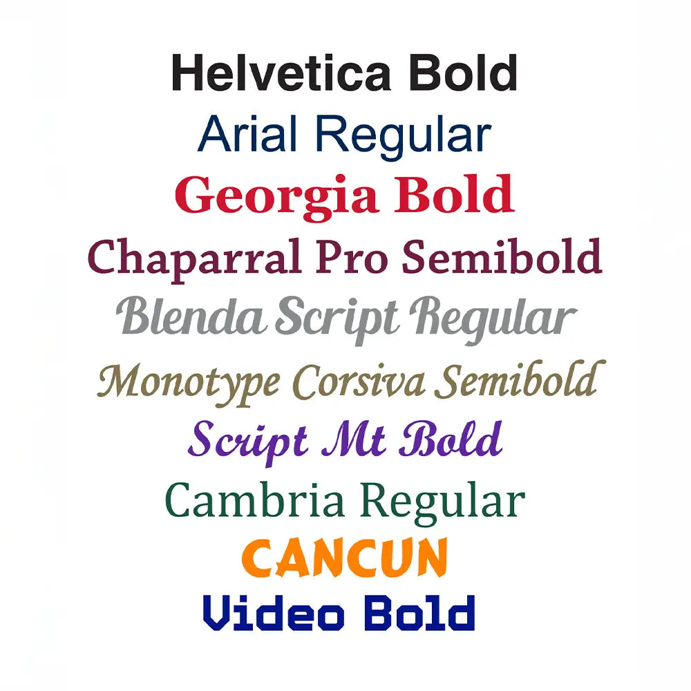 Custom font choices