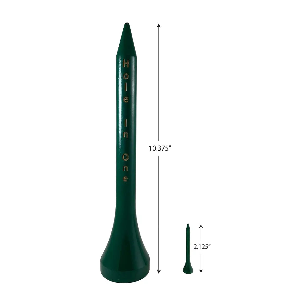 Dimensions of the green Personalized Jumbo Wooden Golf Tee Trophy.