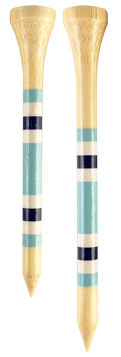 Nova Bamboo Golf Tees™ - Blue / White / Navy