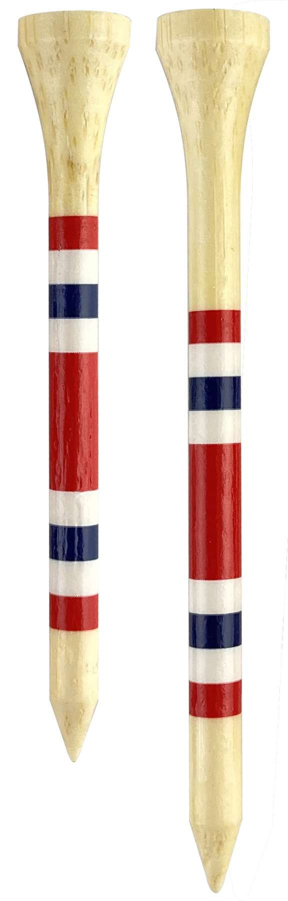 Nova Bamboo Golf Tees™ - Red / White / Blue