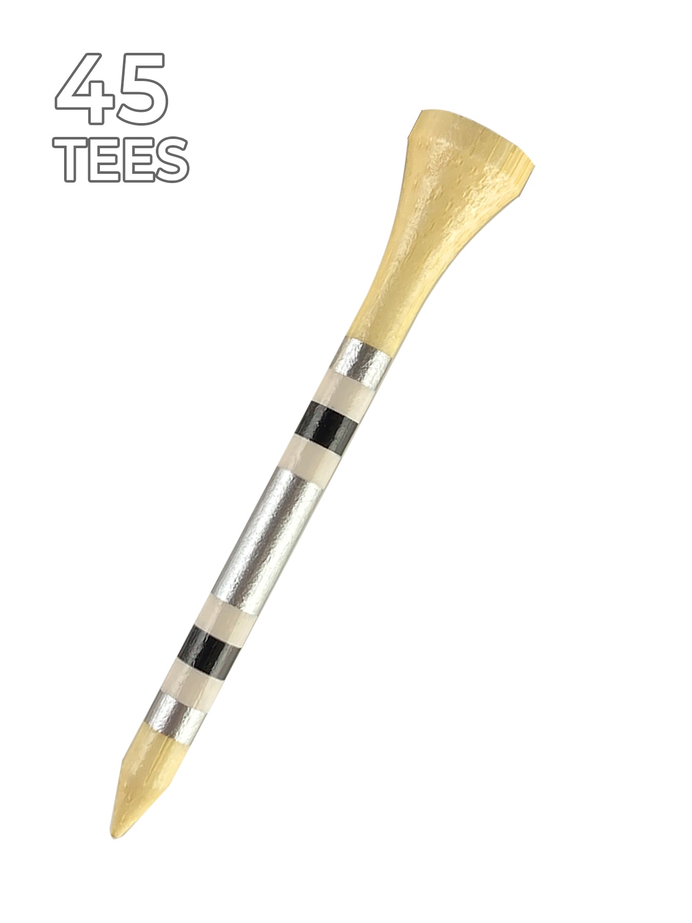 Nova Bamboo Golf Tees™ - Silver / White / Black