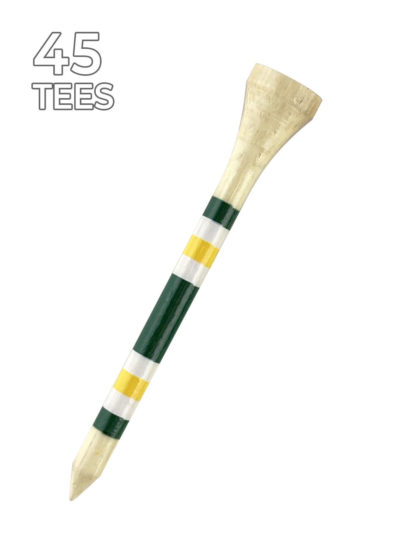 Nova Bamboo Golf Tees™ - White / Yellow / Green