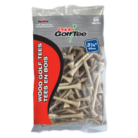 50 count bag of the natural 3 ¼" Pride Golf Tee® Packs.