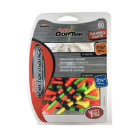 Pride Golf Tee combo pack golf tee packaging with colorful golf tees.