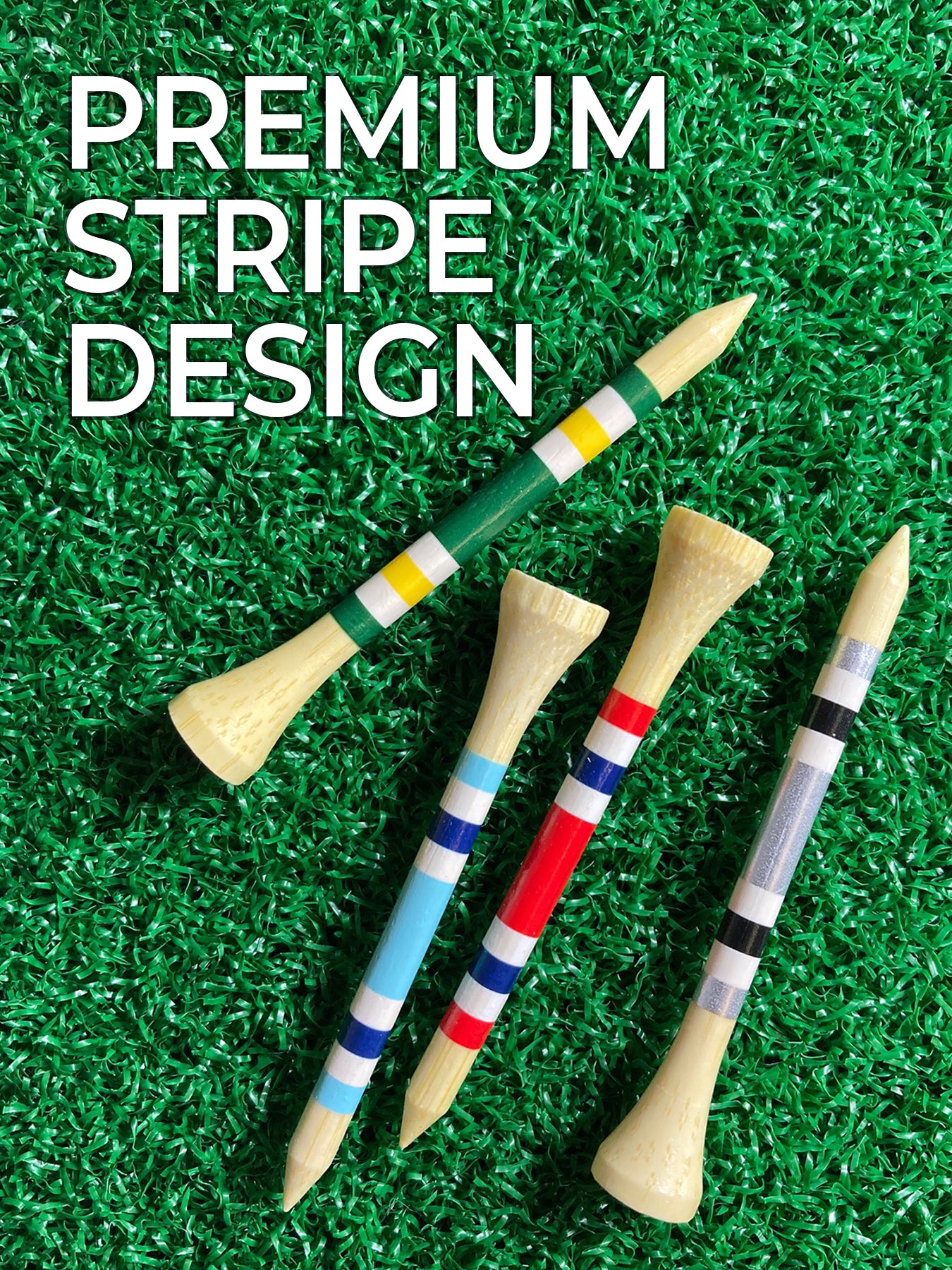 Nova Bamboo Golf Tees™ - Blue / White / Navy