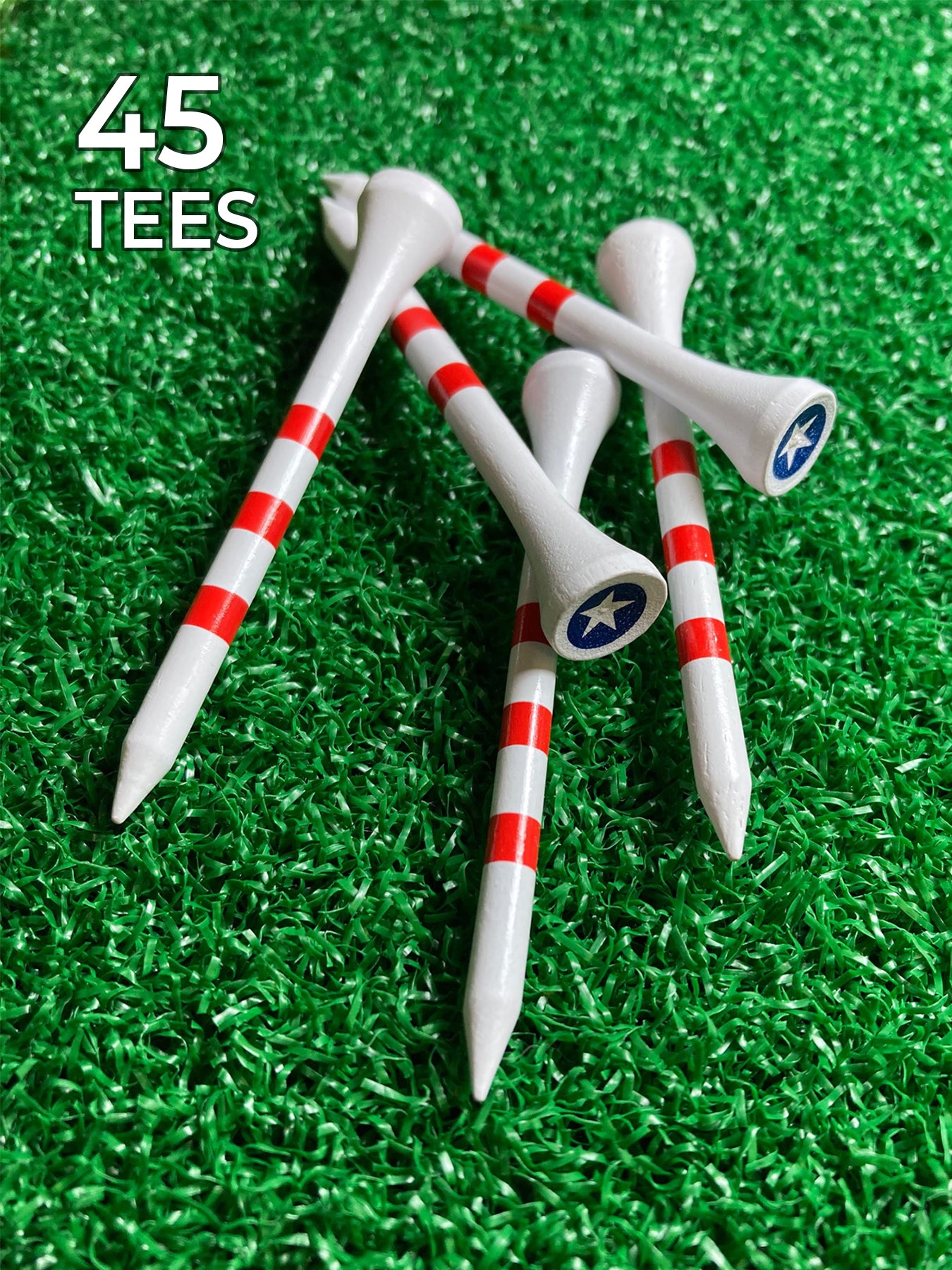 PrideSports Special Edition Wood Golf Tees- 45ct