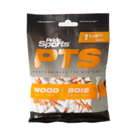 Package of PrideSports 1 1/2" white PTS golf tees.