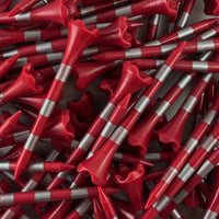 Red and Silver 2-3/4" Pride Performance® Striped Golf Tees