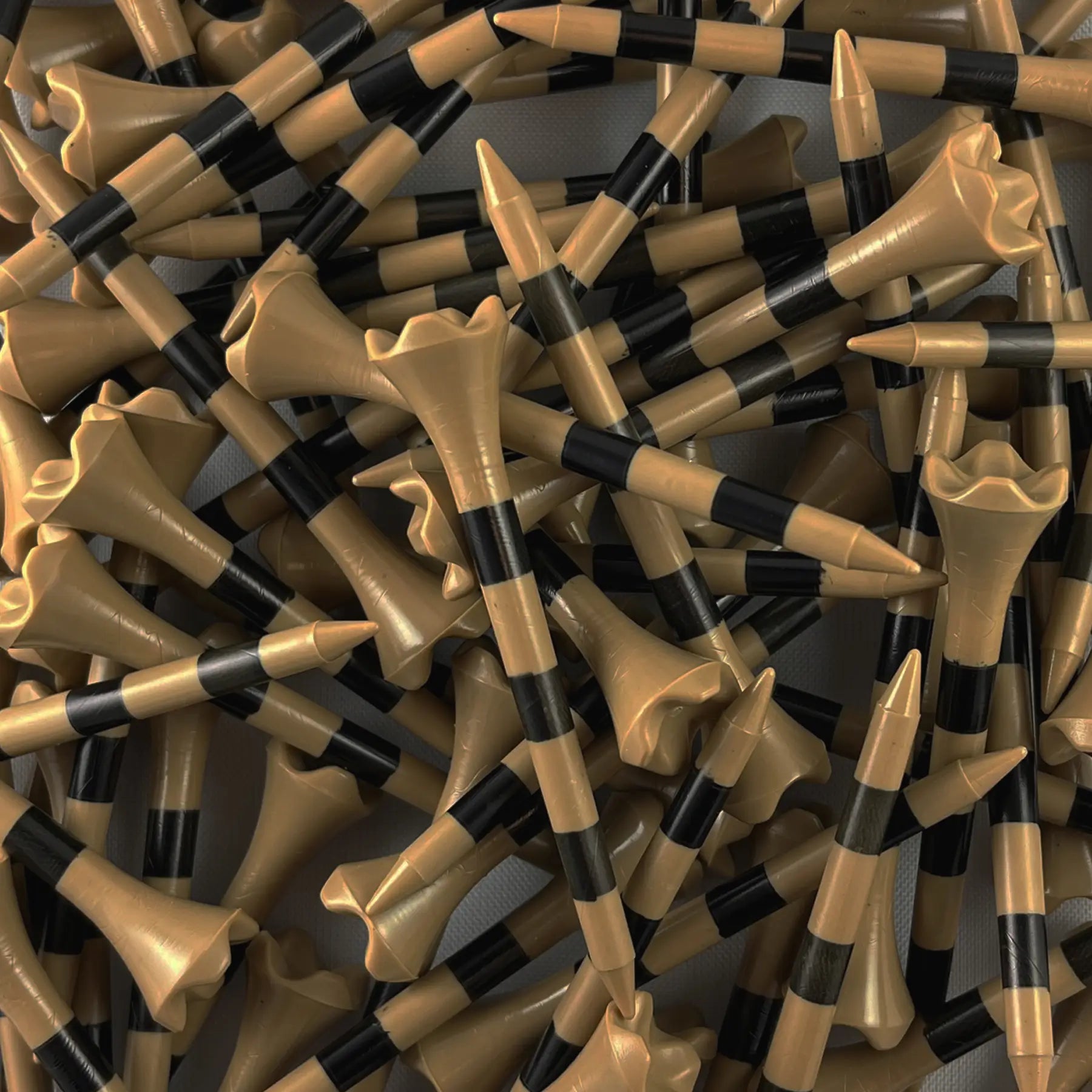 Gold and Black 2-3/4" Pride Performance® Striped Golf Tees