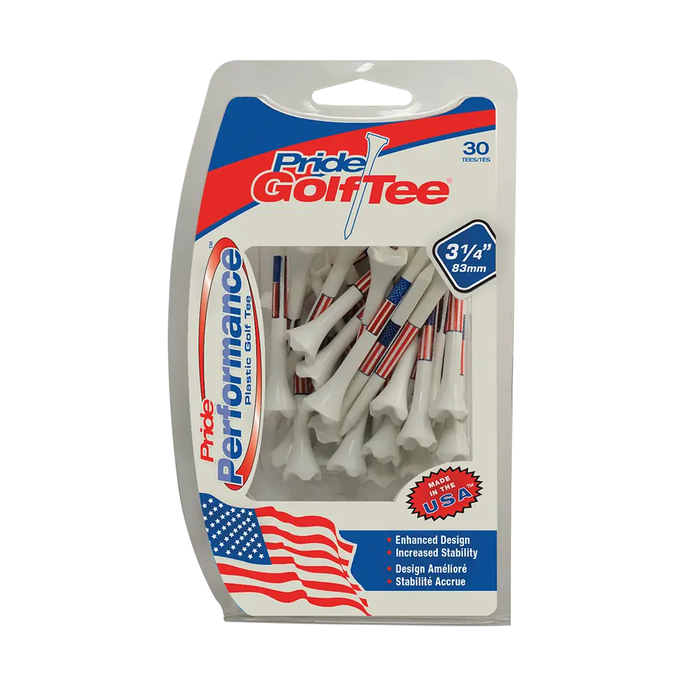Packaging of Pride Golf Tee american flag golf tees.