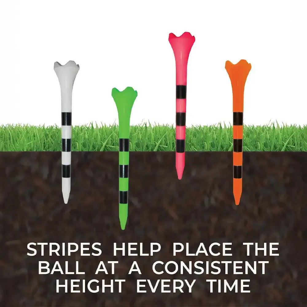 2 ¾" Pride Performance® Striped Golf Tees, 100 ct Value Bag
