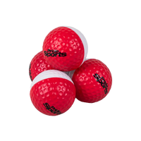Four of the two tone foam practice balls.