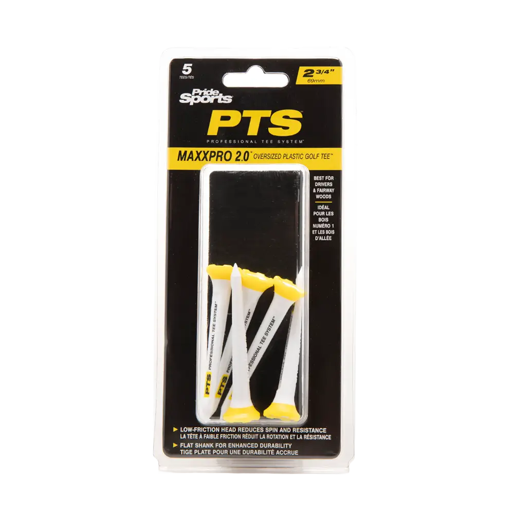 PTS 2-3/4" packaging with 2-3/4" tees next to the package.