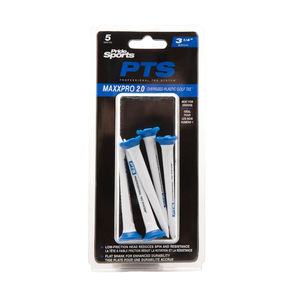 PTS 3-1/4" packaging with 3-1/4" tees next to the package.