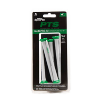 PTS 4" packaging with 4" tees next to the package.