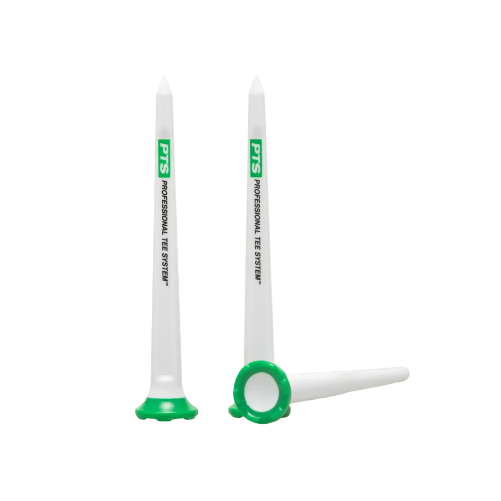 Three 4" tees stacked by one another.