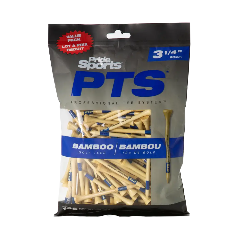 Pride Sports PTS bamboo tees with blue stripes packaging.