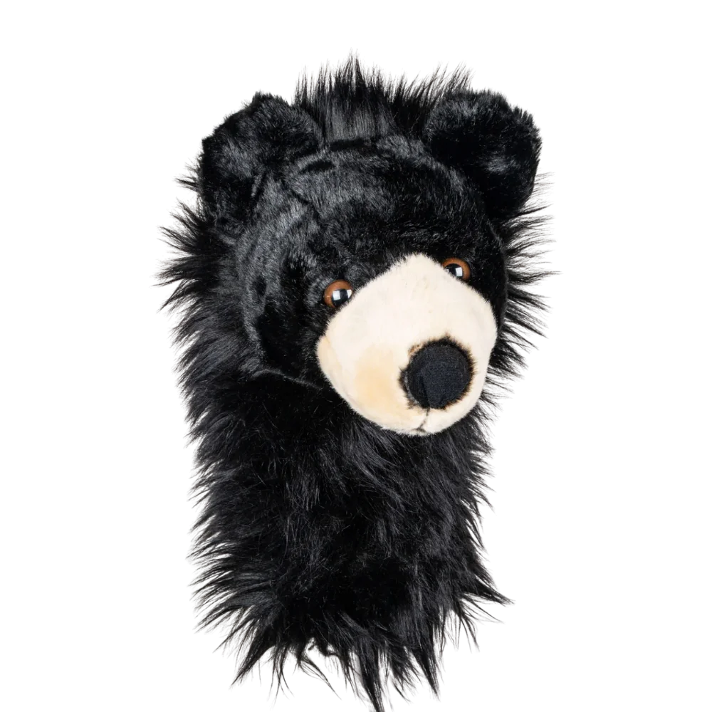 A black bear-shaped golf club head.