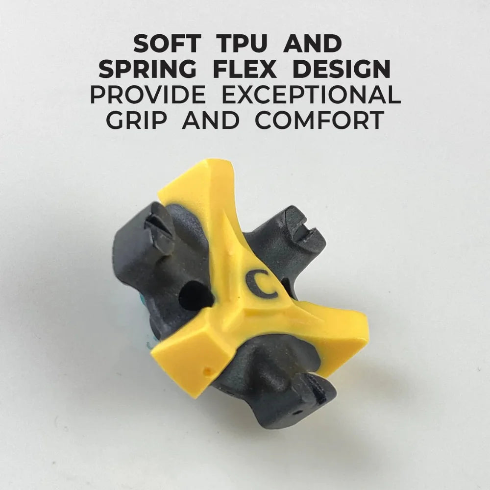 Upclose of the Scorpion Stinger Golf Spike showing the soft tpu and spring flex design