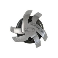 Front angle of silver Tornado Golf Spike