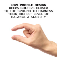 Diagram showing a persons fingers resembling the low profile design