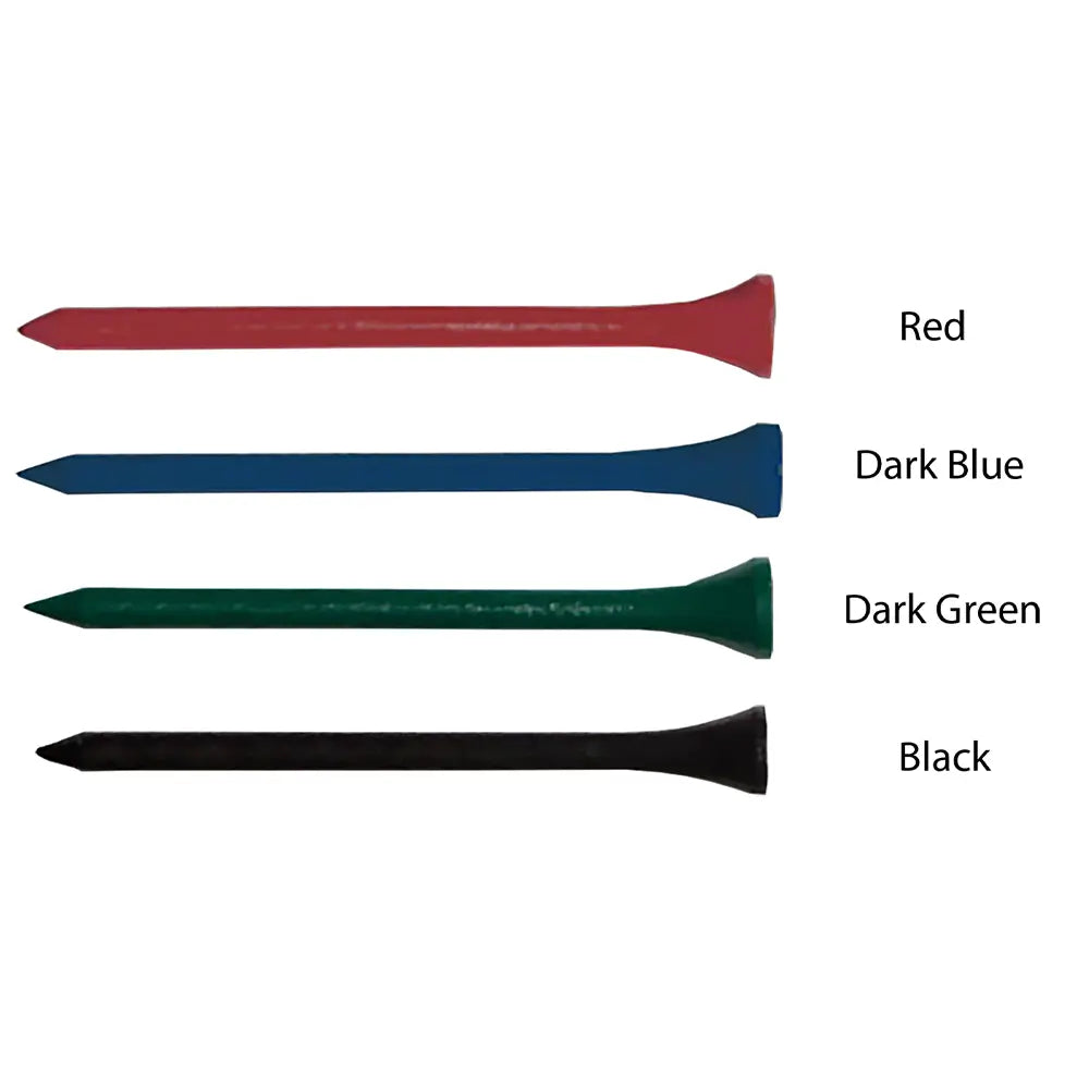 Different color options for the wood tees.