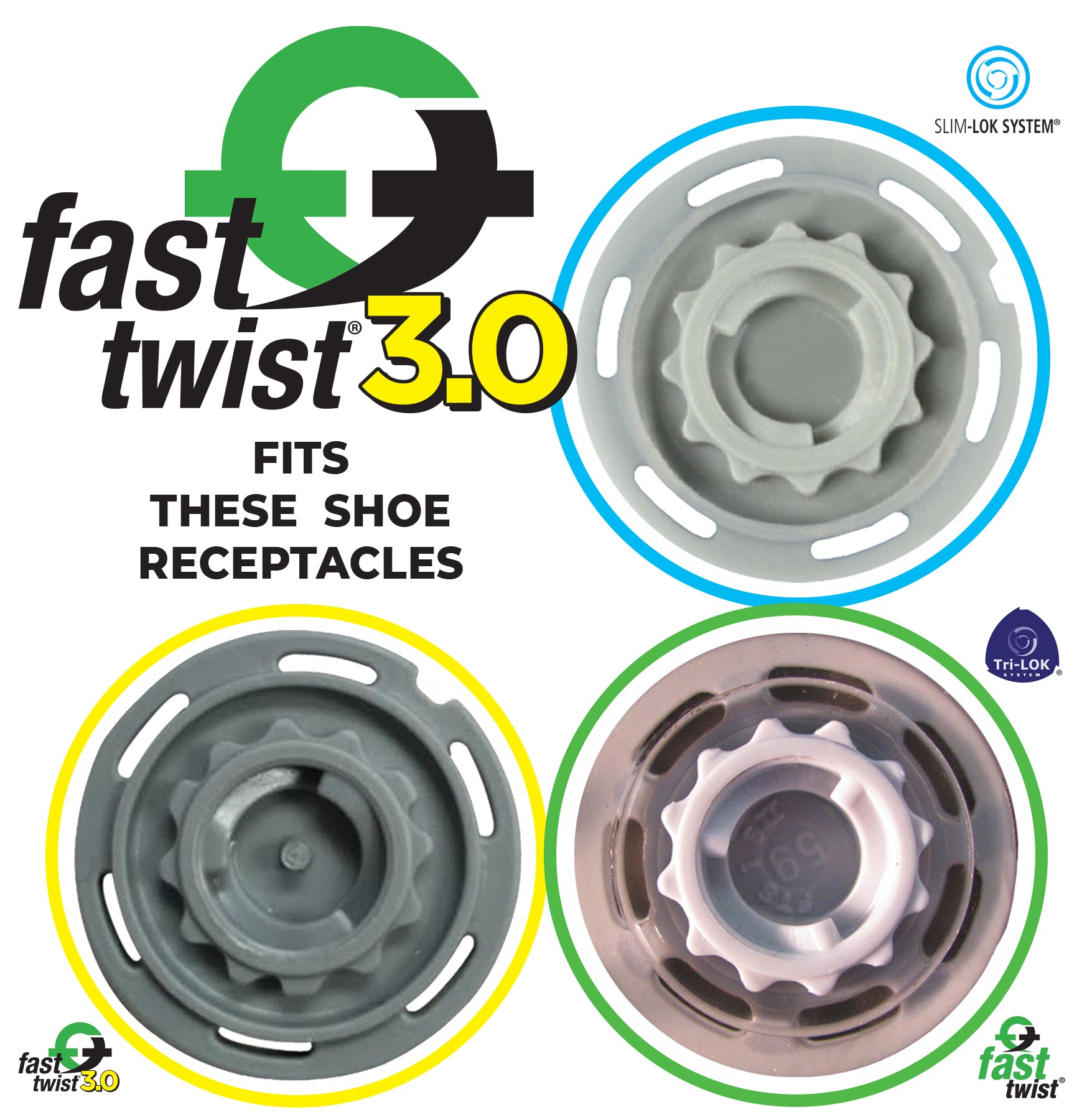 Silver Tornado® Golf Spikes (Fast Twist® 3.0)