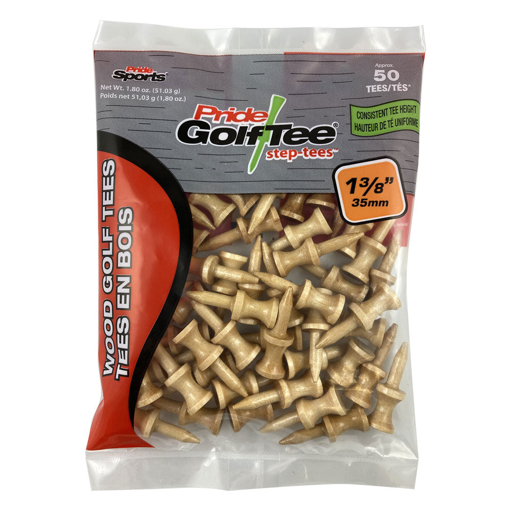 1 3/8" Pride Golf Tee Step Tees - 50ct