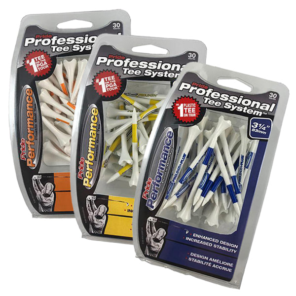 Professional Tee System™ (PTS) Pride Performance™ Plastic Tees - 30ct Packs
