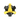 Front angle of the yellow and black Scorpion Stinger Golf Spikes