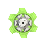 Back angle of green Pivix Golf Spikes