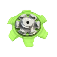 Back angle of green Pivix Golf Spikes