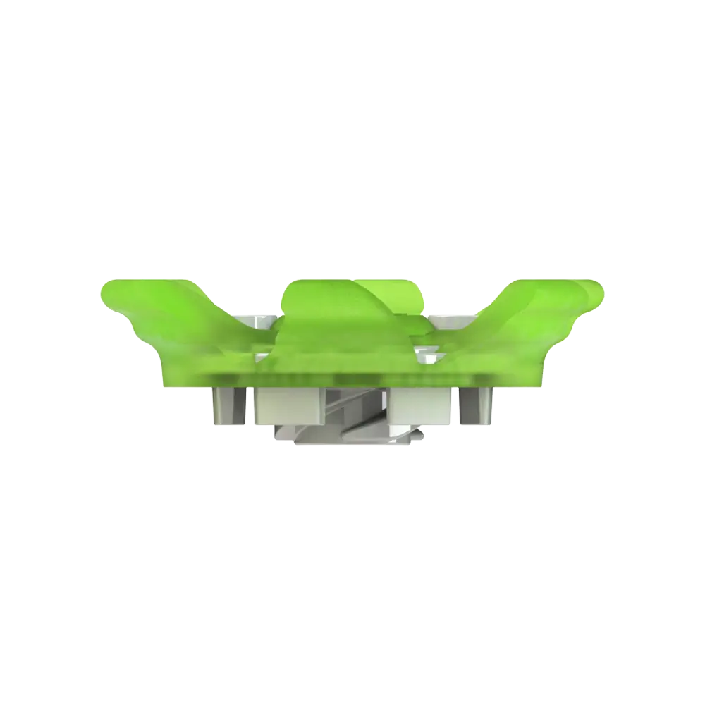 Side angle of green Pivix Golf Spikes