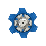 Back angle of blue Pivix Golf Spikes