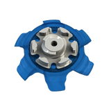 Back angle of blue Pivix Golf Spikes