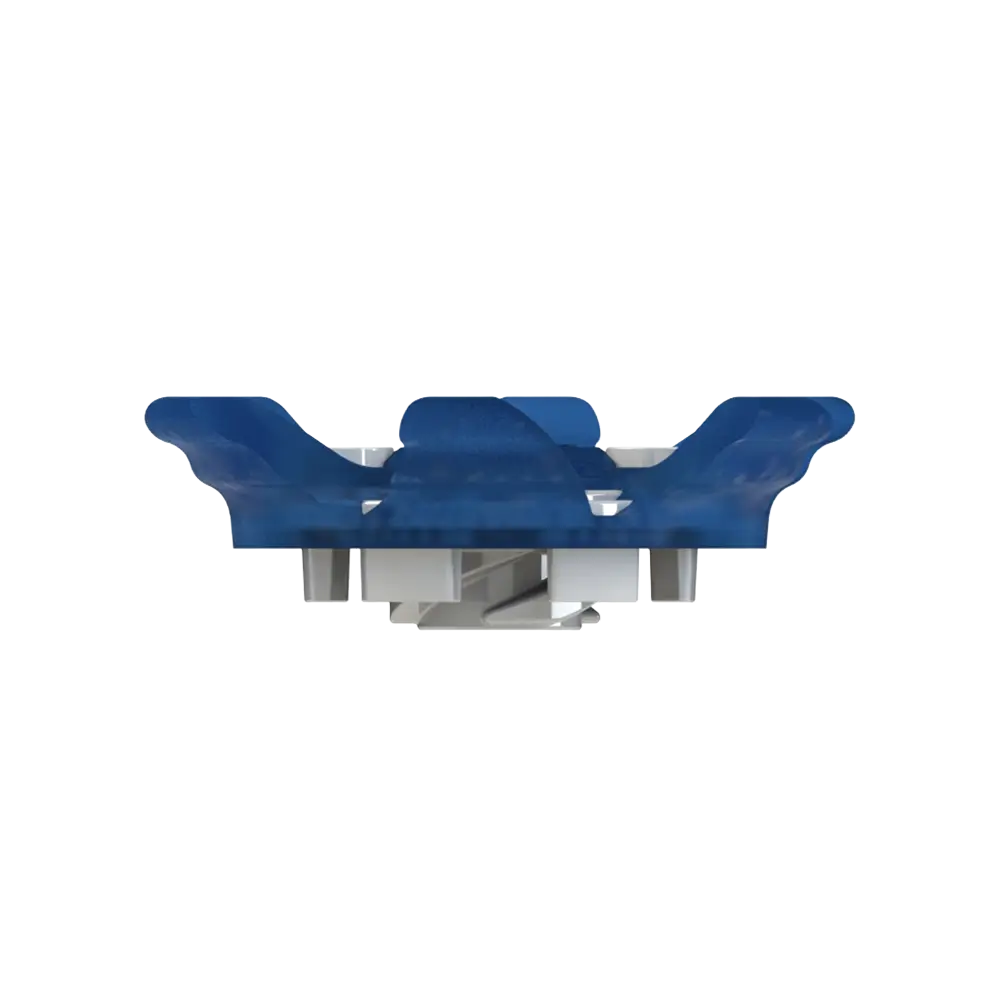 Side angle of blue Pivix Golf Spikes