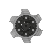 Back side of the gray and black Pivix Golf Spikes