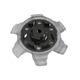 Back angle of the gray and black Pivix Golf Spikes