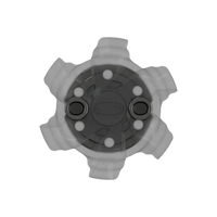 Front angle of the gray and black Pivix Golf Spikes